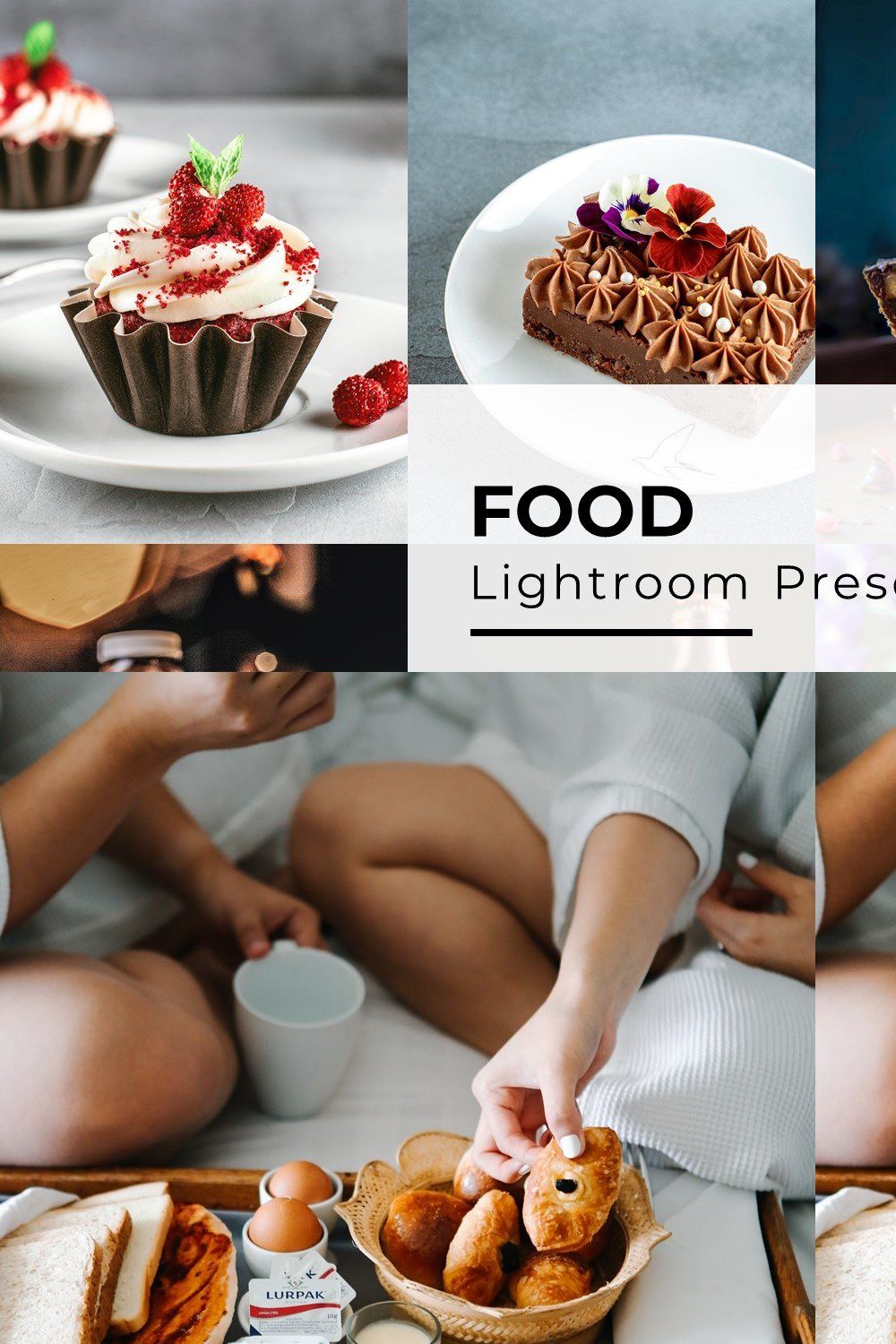 10 Food Lightroom Presets pinterest preview image.