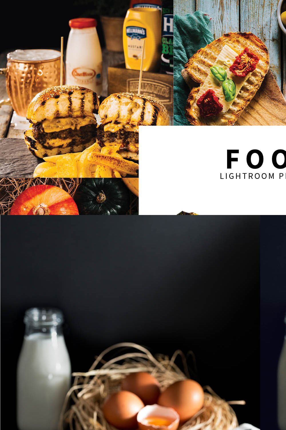 10 Food Lightroom Presets pinterest preview image.