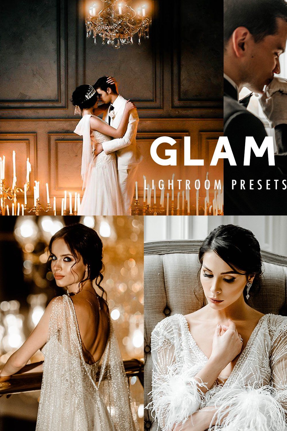 10 GLAM LIGHTROOM PRESETS pinterest preview image.