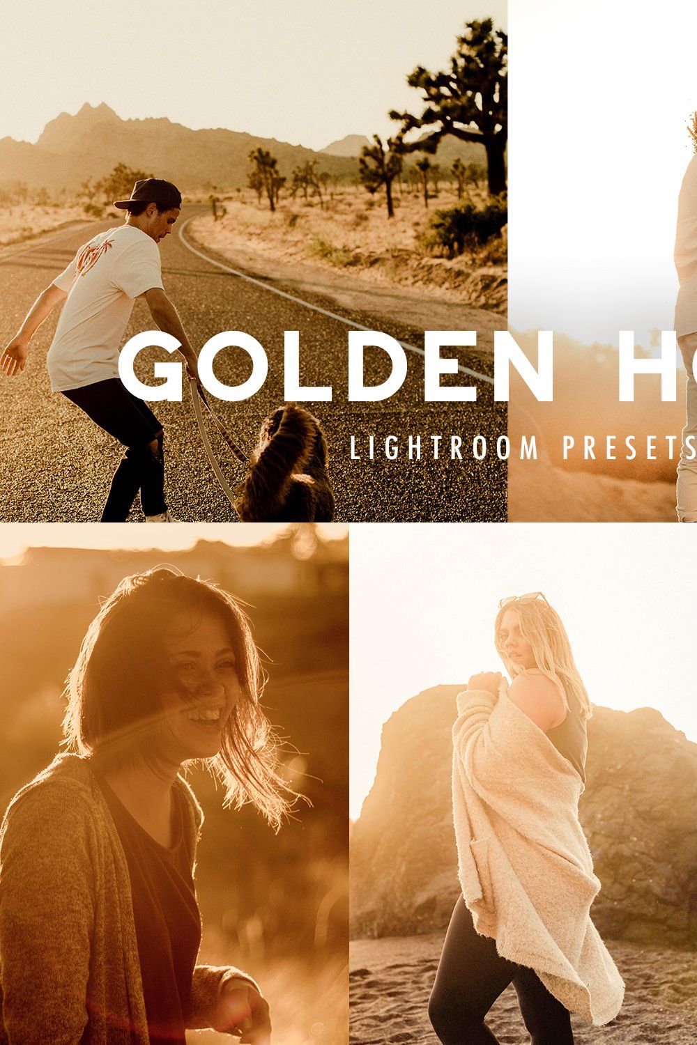 10 GOLDEN HOUR LIGHTROOM PRESETS pinterest preview image.