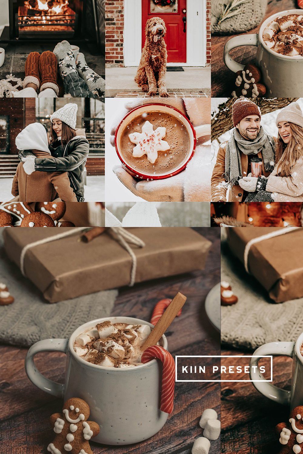 10 HOLIDAY LIGHTROOM MOBILE PRESETS pinterest preview image.