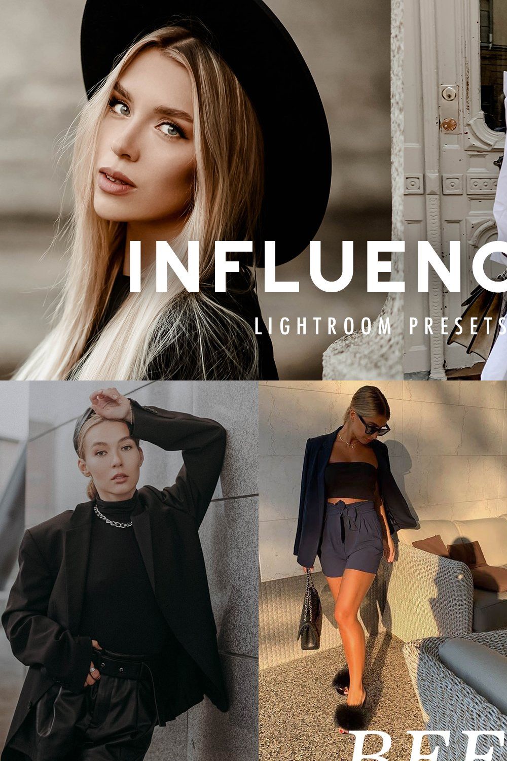 10 INFLUENCER LIGHTROOM PRESETS pinterest preview image.