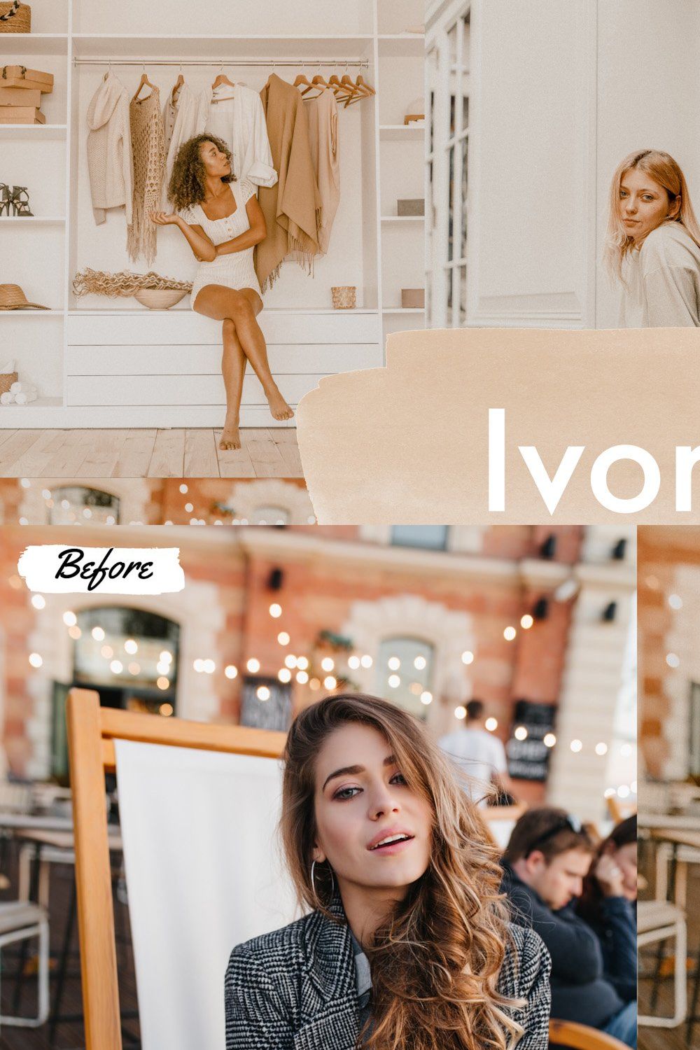 10 Ivory Mobile Litghroom Presets pinterest preview image.