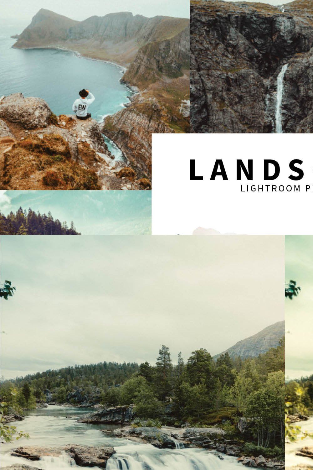 10 Landscape Lightroom Presets pinterest preview image.