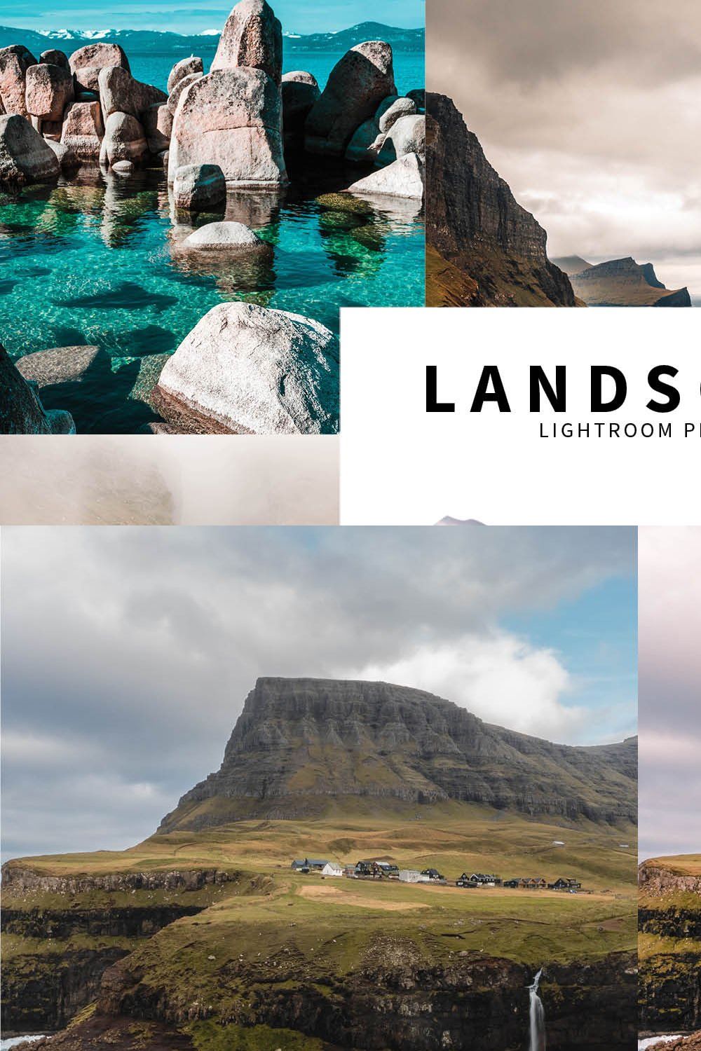 10 Landscape Lightroom Presets pinterest preview image.