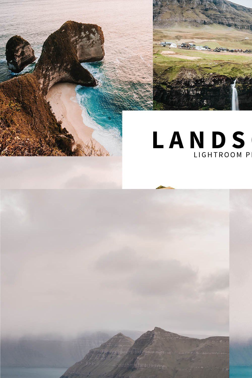 10 Landscape Lightroom Presets pinterest preview image.