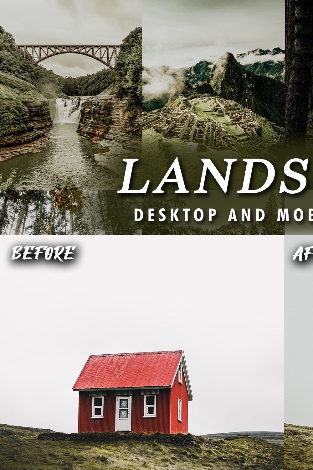 10 Landscape Lightroom Presets pinterest preview image.