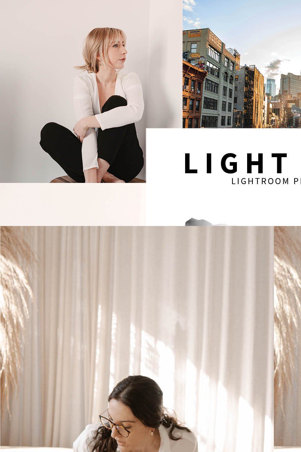 10 Light Airy Lightroom Presets pinterest preview image.