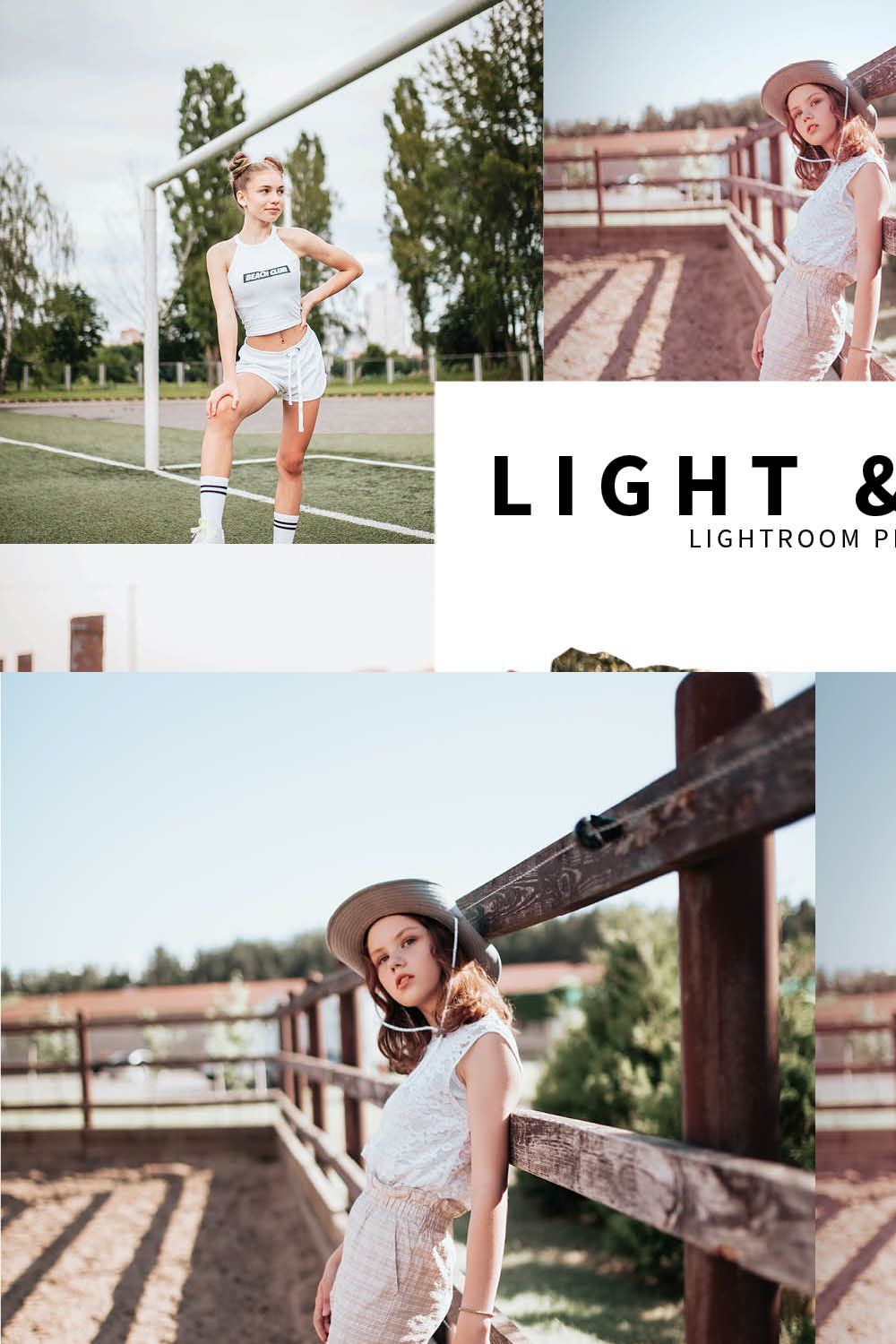 10 Light & Airy Lightroom Presets pinterest preview image.