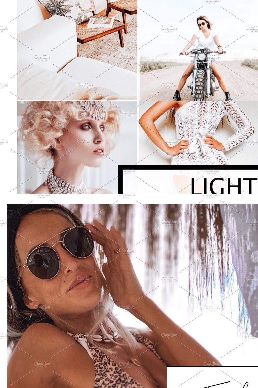 10 LIGHT & AIRY LIGHTROOM PRESETS pinterest preview image.