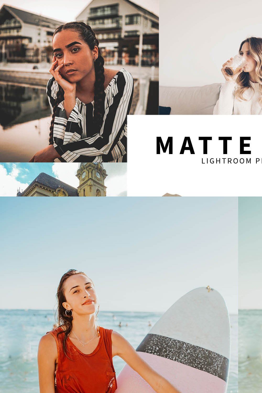 10 Matte Film Lightroom Presets pinterest preview image.