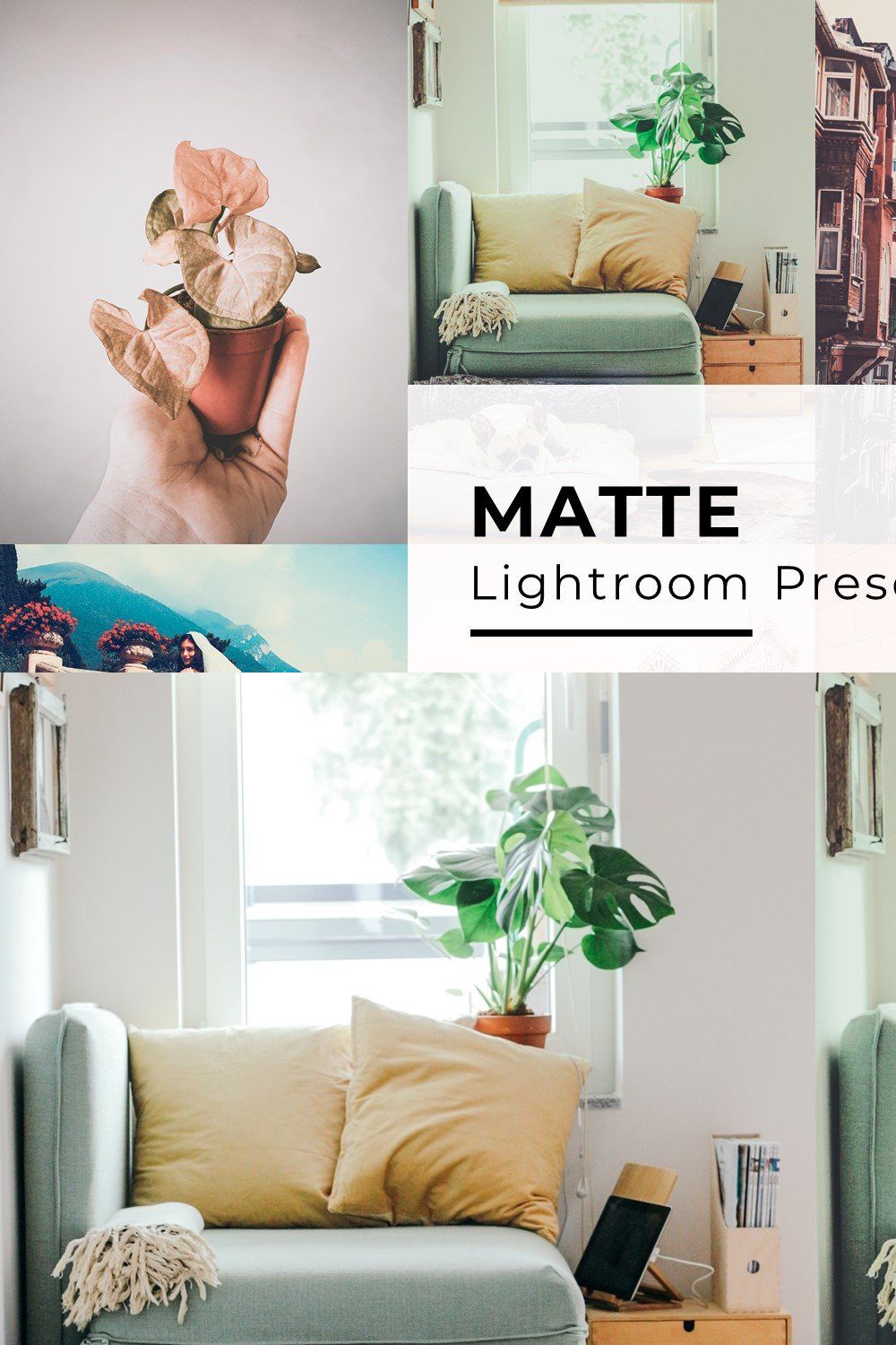 10 Matte Lightroom Presets pinterest preview image.