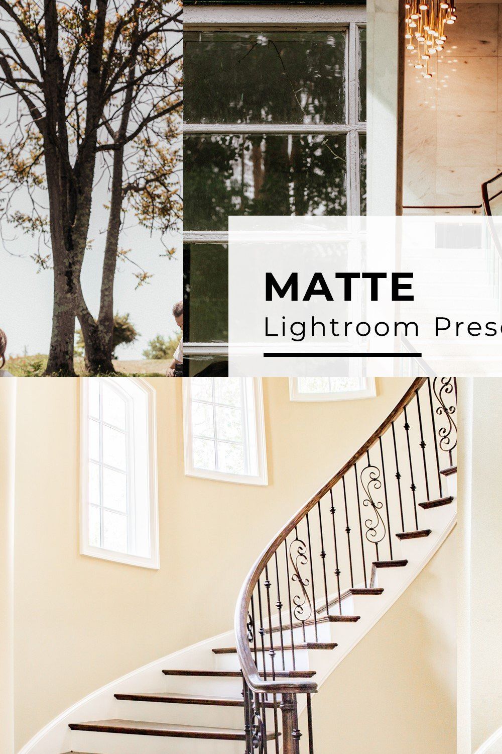 10+ Matte Lightroom Presets pinterest preview image.