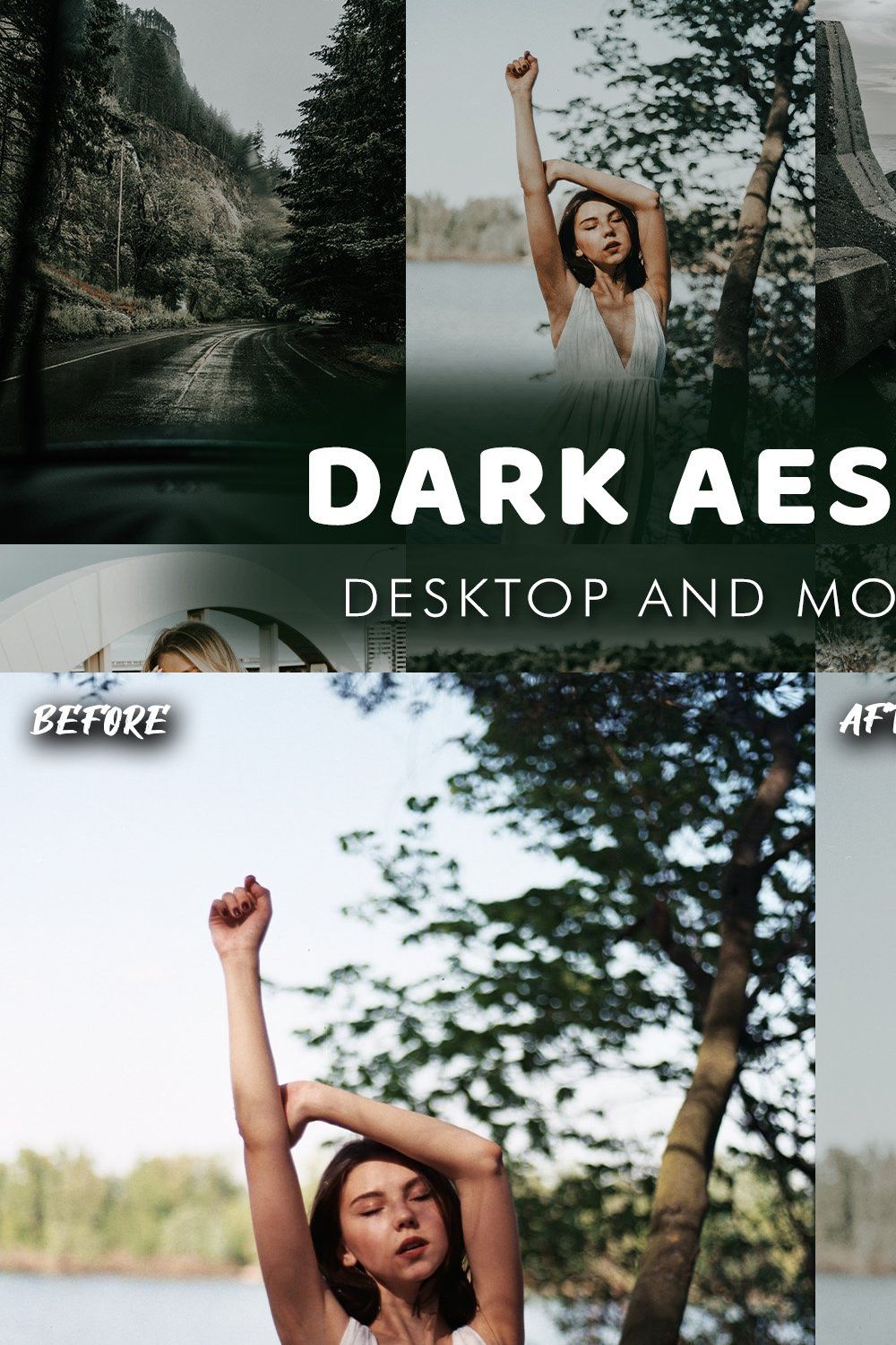 10 Moody Aesthetic Lightroom Presets pinterest preview image.