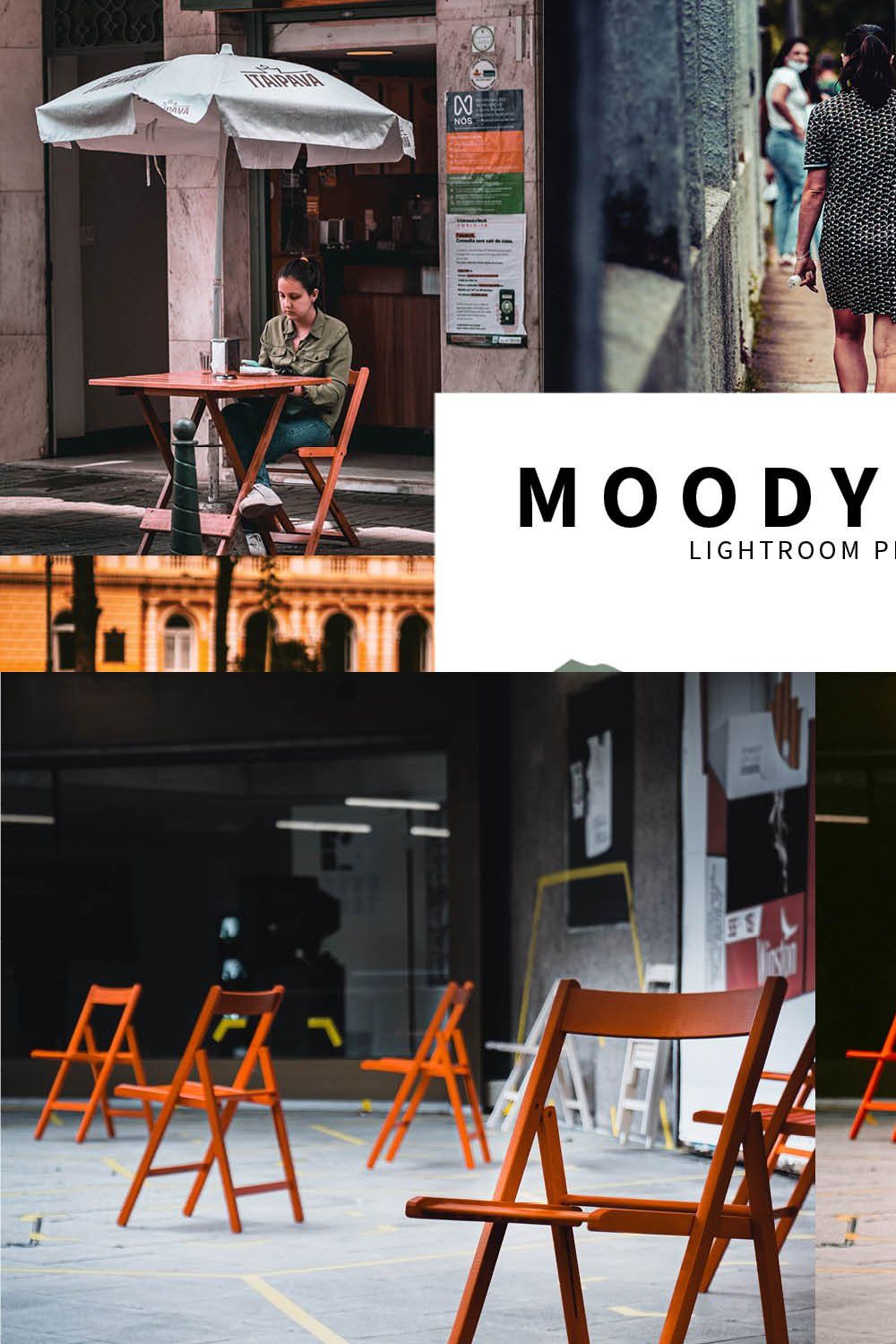 10 Moody Film Lightroom Presets pinterest preview image.