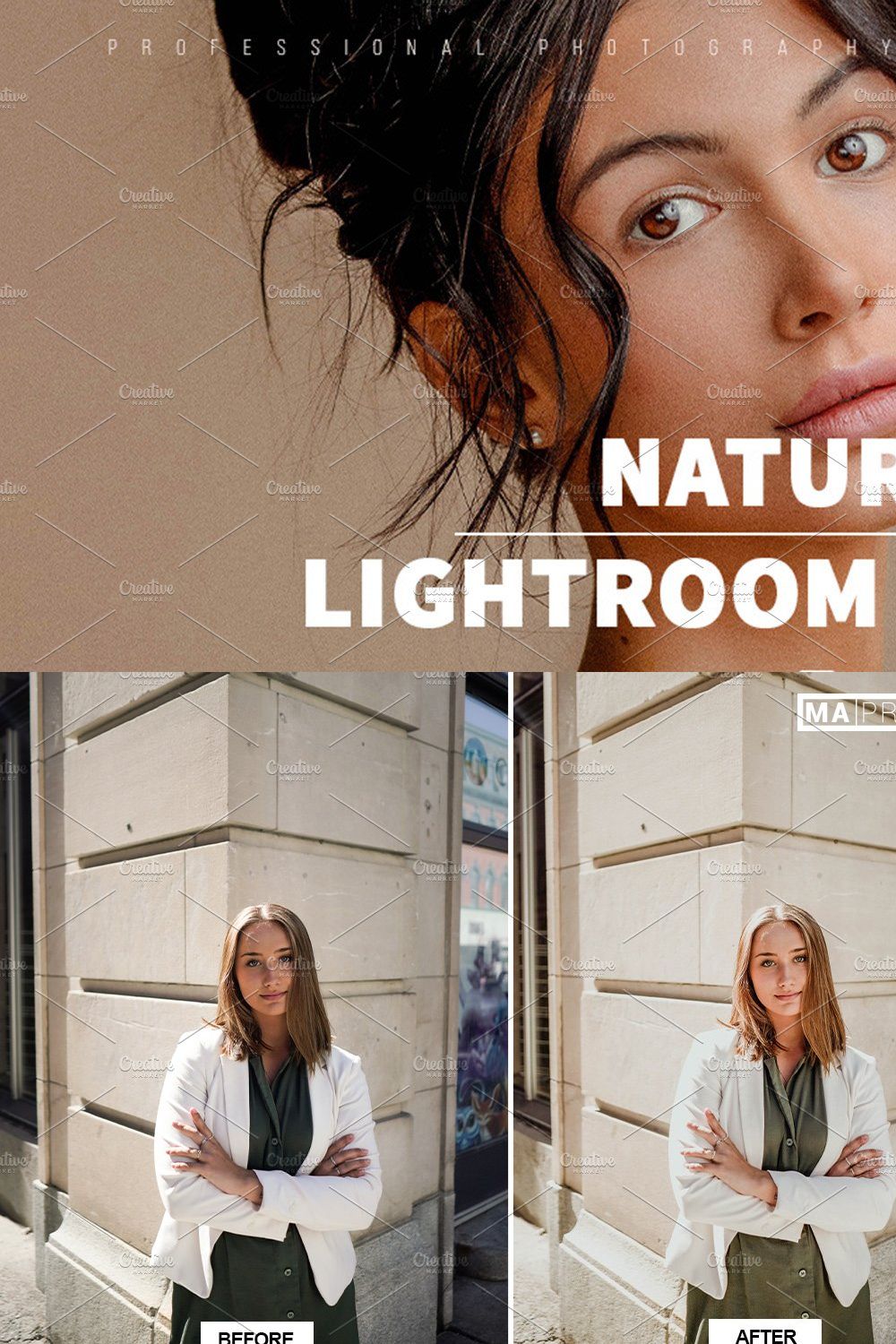 10 NATURAL Lightroom Presets pinterest preview image.