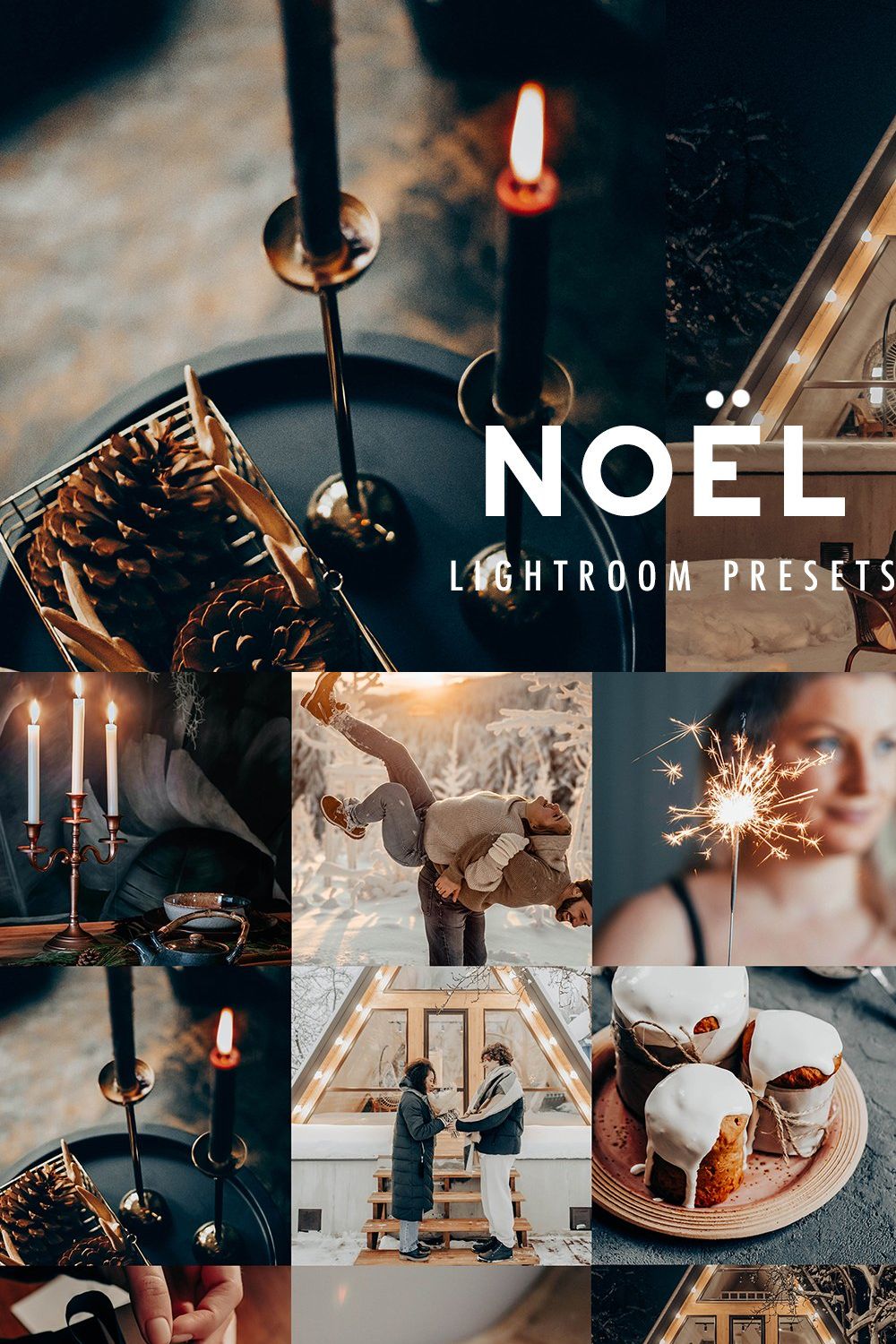 10 NOEL LIGHTROOM PRESETS pinterest preview image.