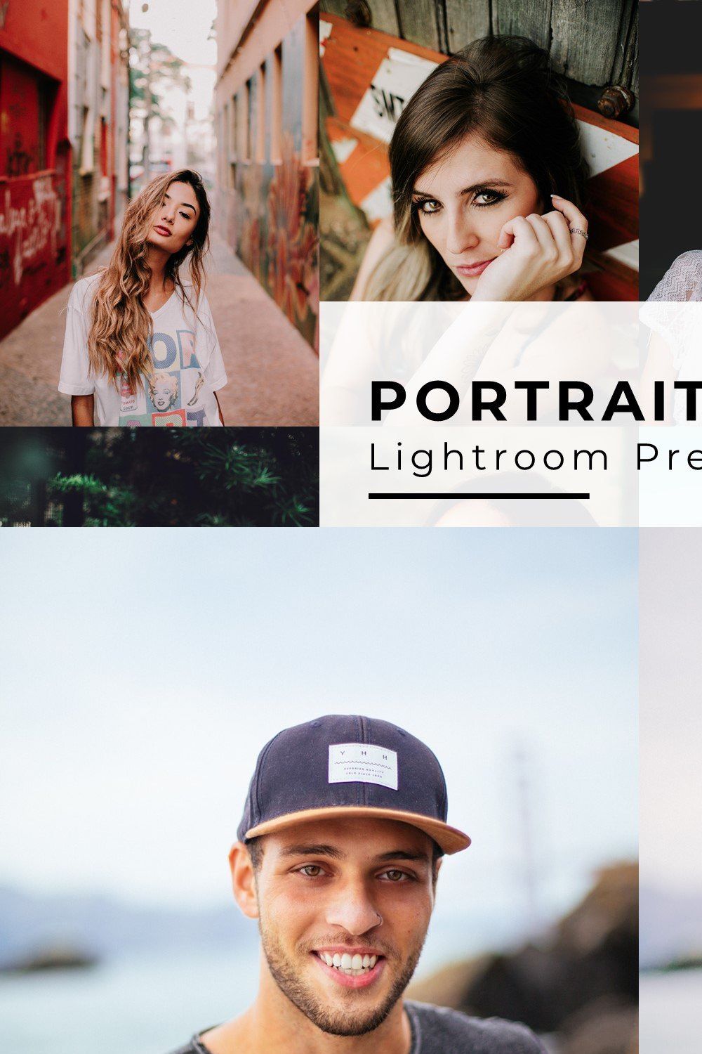 10 Portrait Lightroom Presets pinterest preview image.