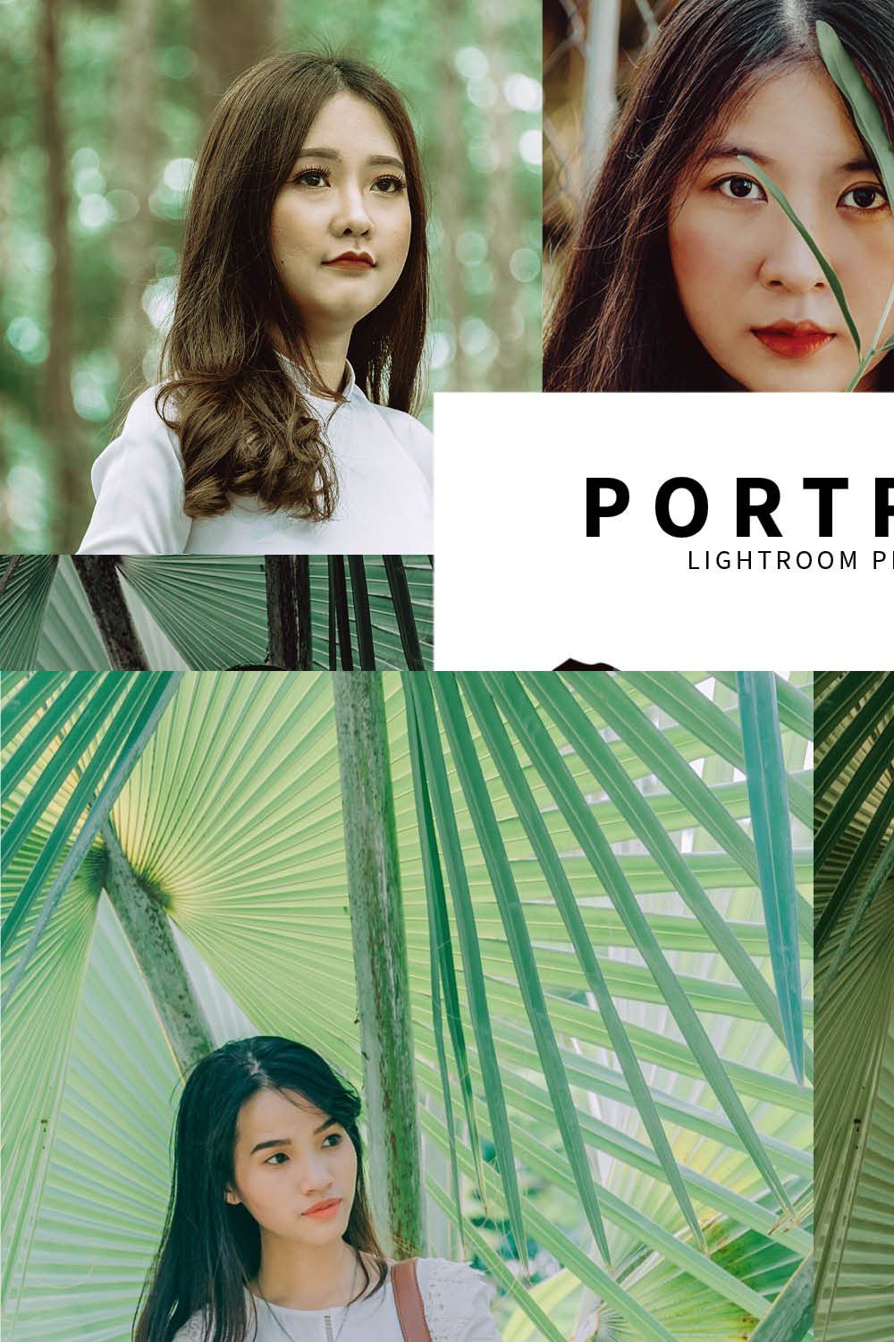 10 Portrait Lightroom Presets pinterest preview image.