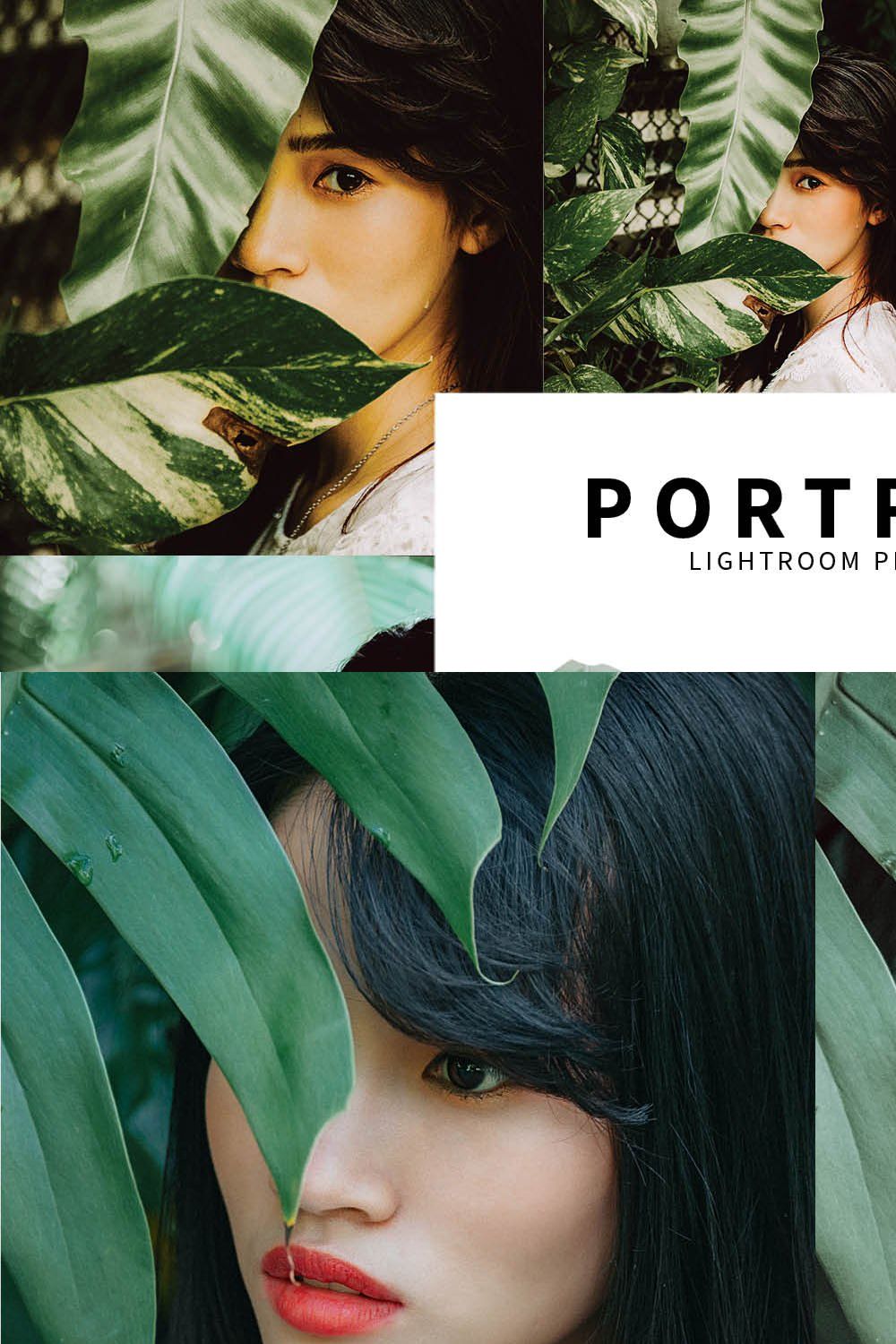 10 Portrait Lightroom Presets pinterest preview image.