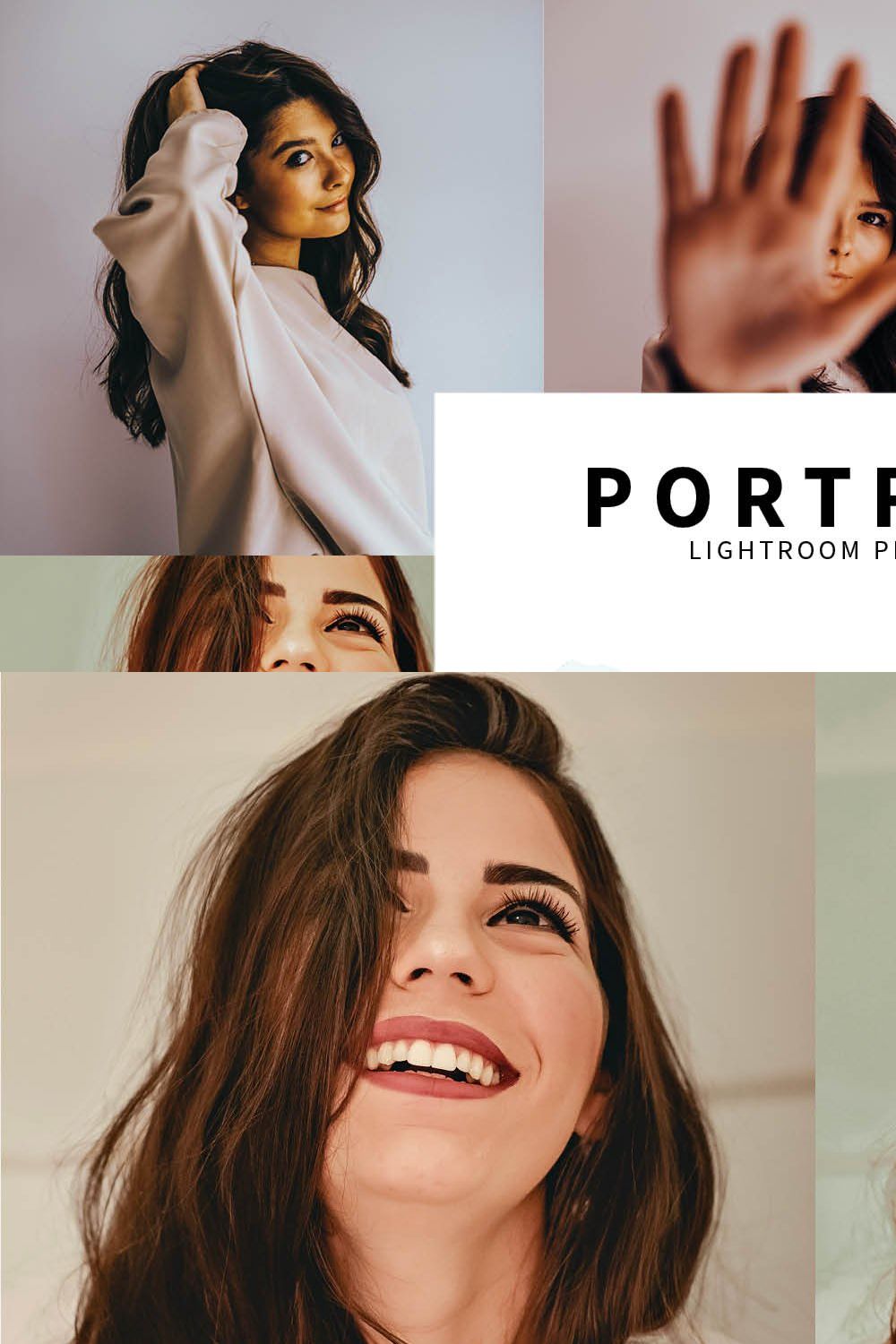 10 Portrait Lightroom Presets pinterest preview image.