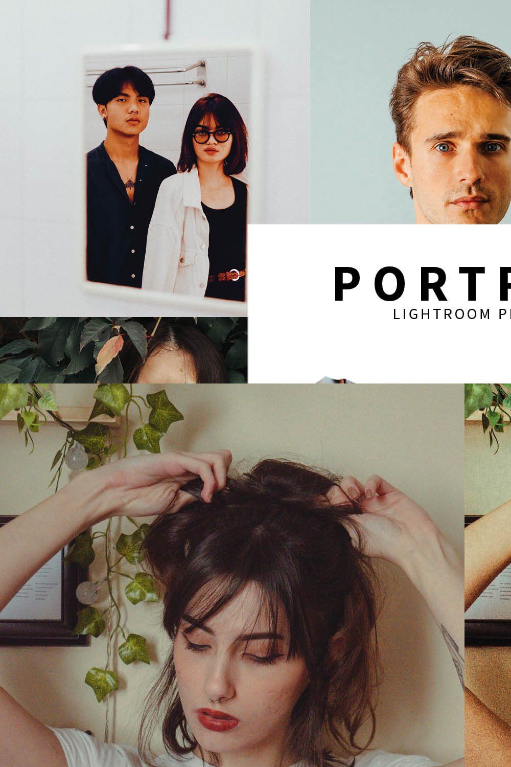 10 Portrait Lightroom Presets pinterest preview image.