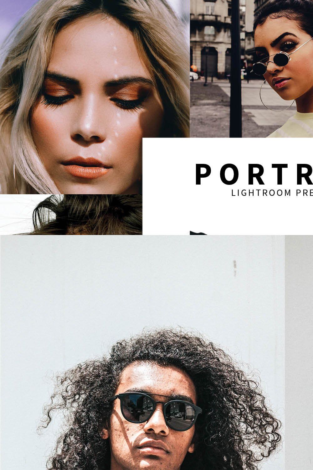 10 Portrait Lightroom Presets pinterest preview image.