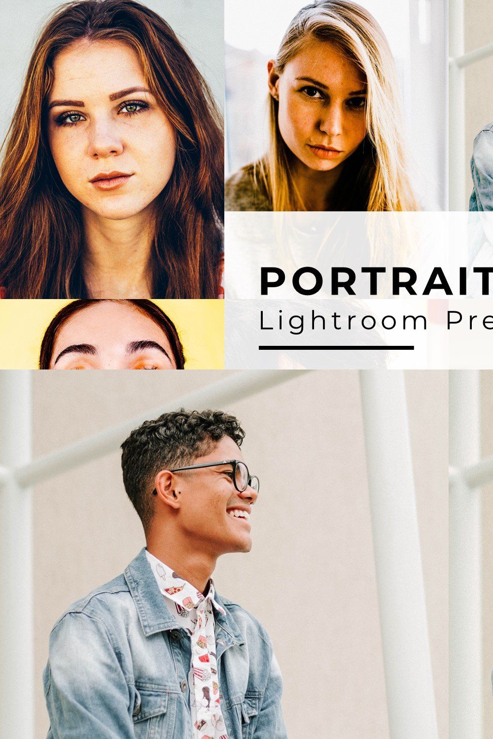 10 Portrait Lightroom Presets pinterest preview image.