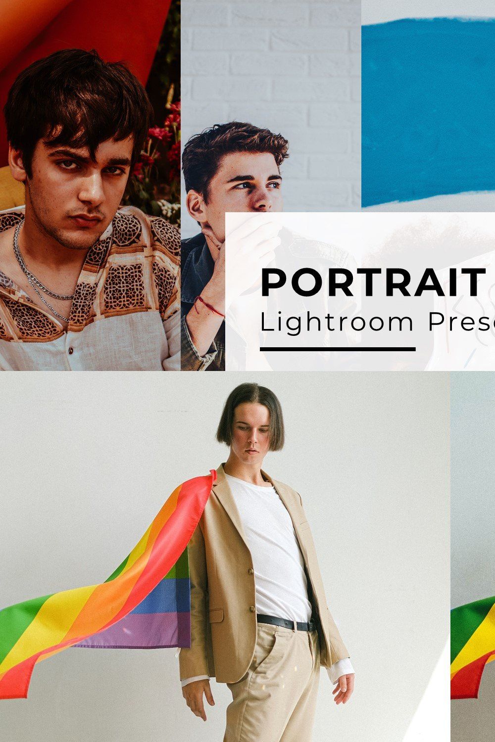 10+ Portrait Lightroom Presets pinterest preview image.