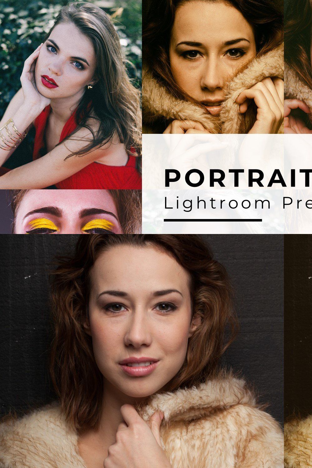 10 Portrait Lightroom Presets pinterest preview image.