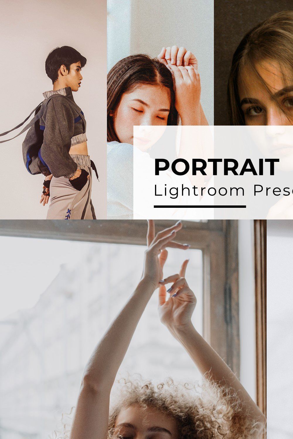 10+ Portrait Lightroom Presets pinterest preview image.