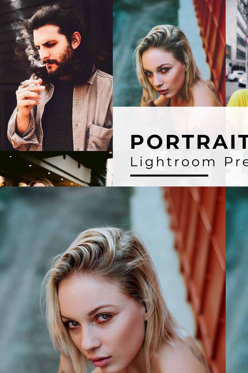 10 Portrait Lightroom Presets pinterest preview image.