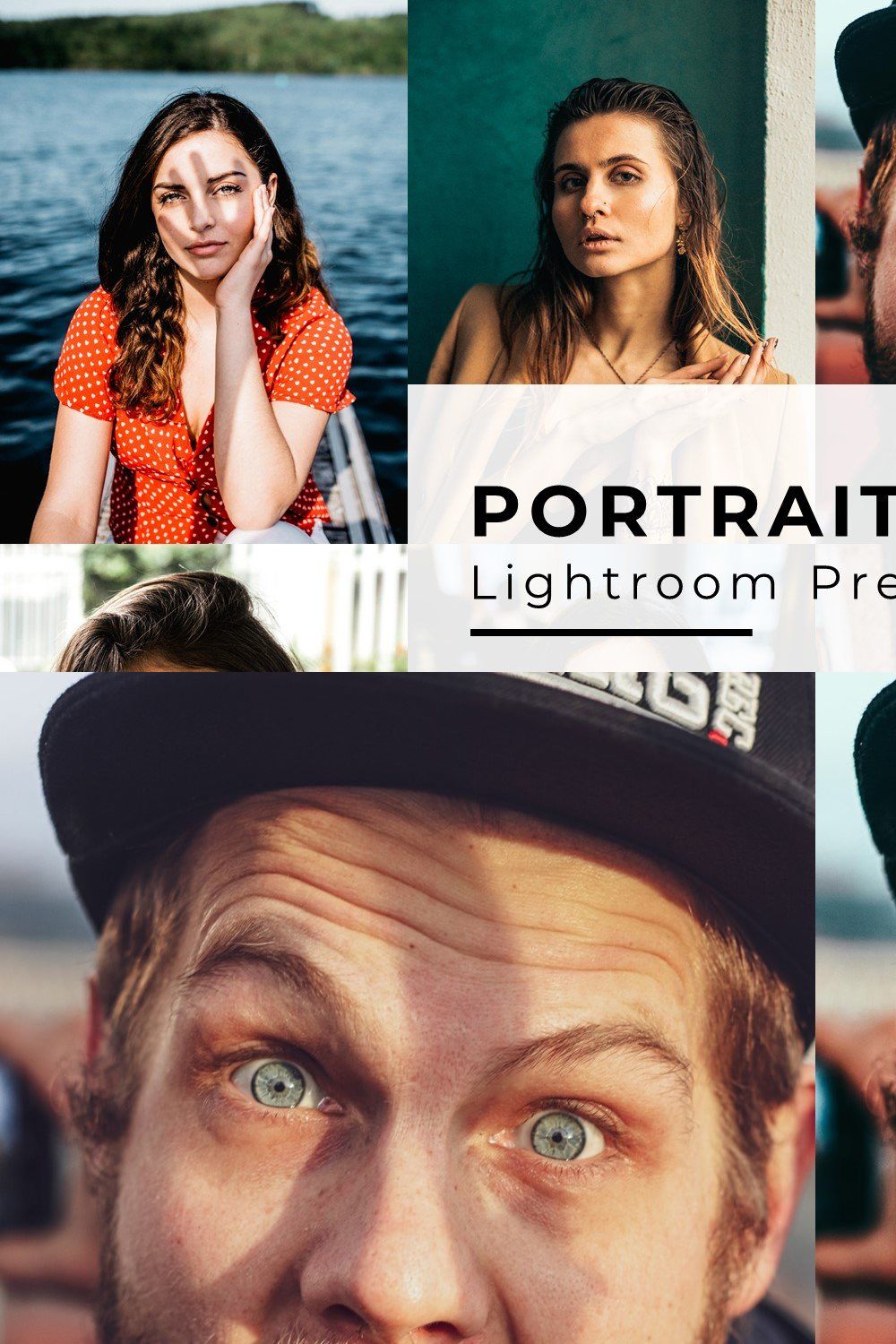 10 Portrait Lightroom Presets pinterest preview image.