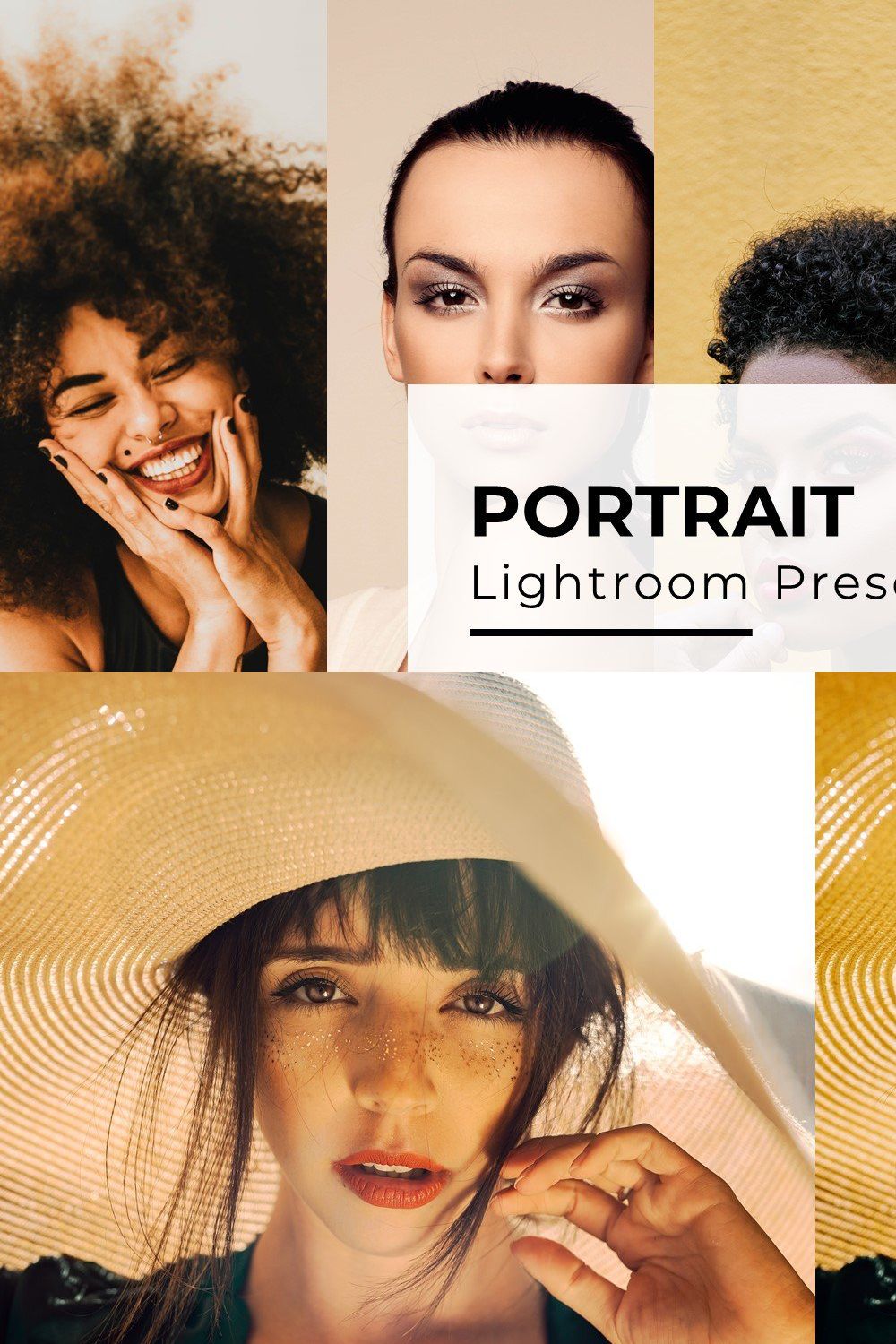 10+ Portrait Lightroom Presets pinterest preview image.