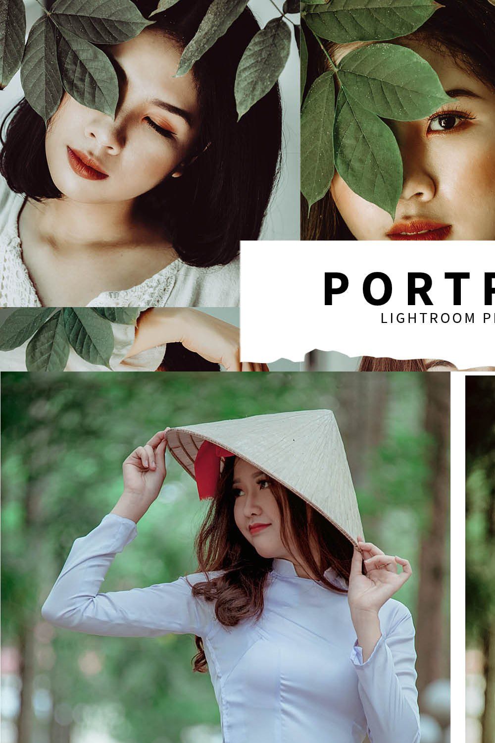 10 Portrait Lightroom Presets pinterest preview image.