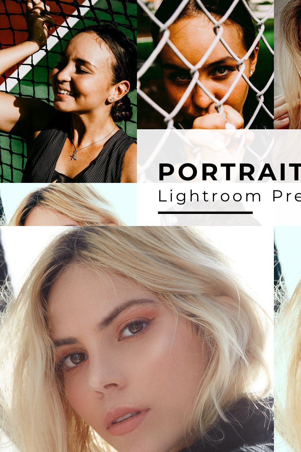 10 Portrait Lightroom Presets pinterest preview image.