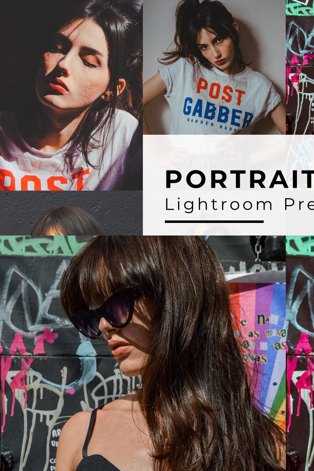 10 Portrait Lightroom Presets pinterest preview image.