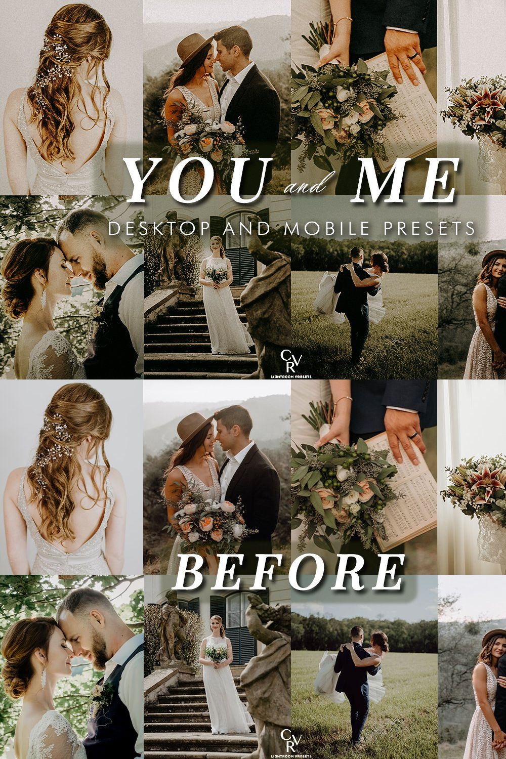 10 Pro Wedding Lightroom Presets pinterest preview image.