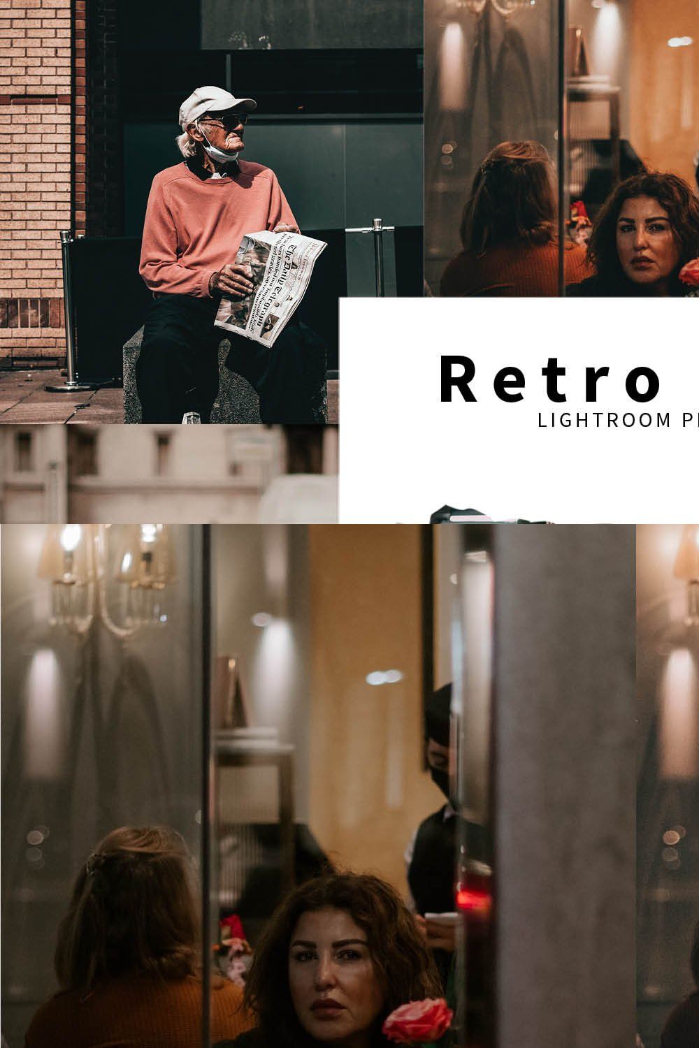 10 Retro Film Lightroom Presets pinterest preview image.