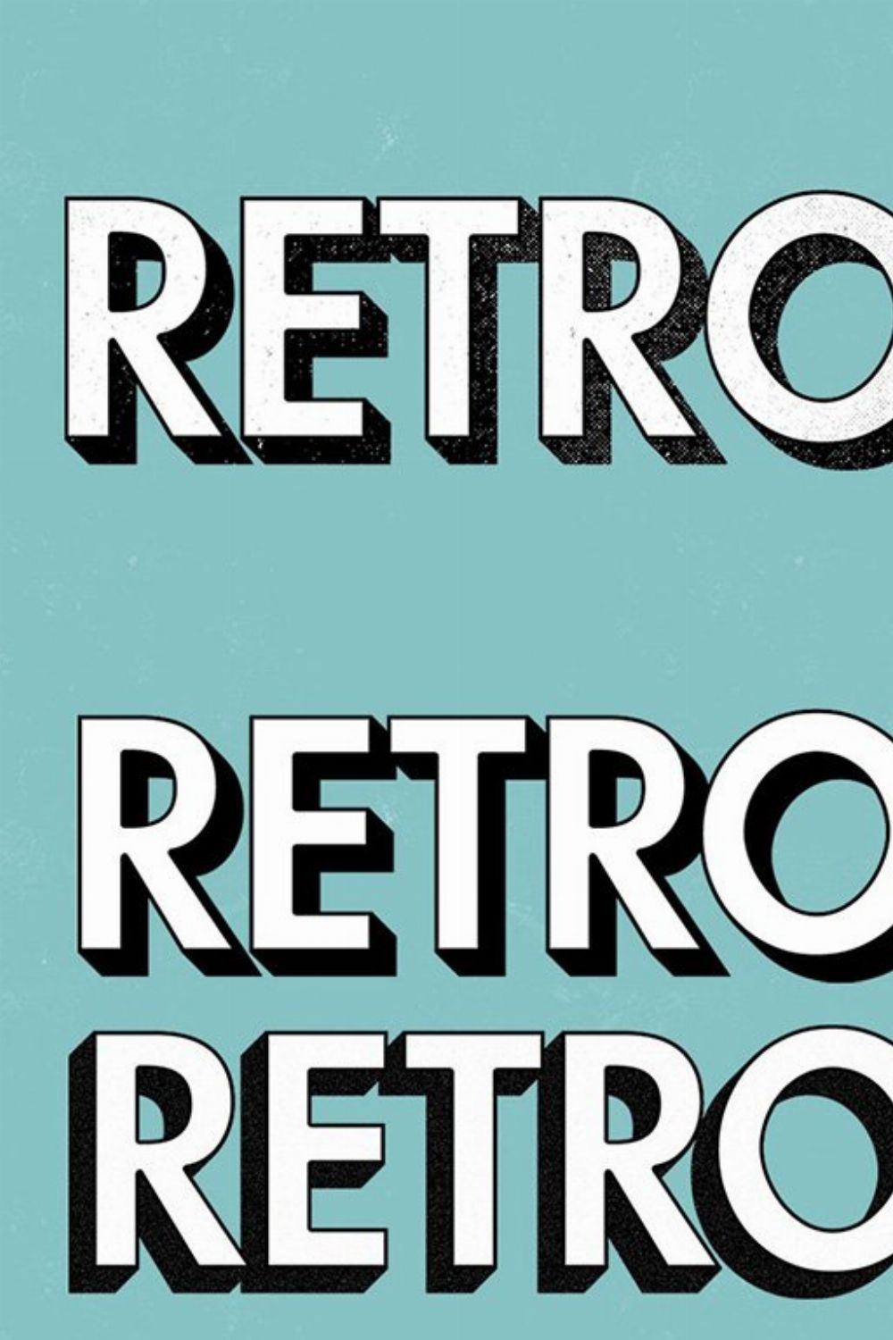 10 Retro Text Effect Actions pinterest preview image.