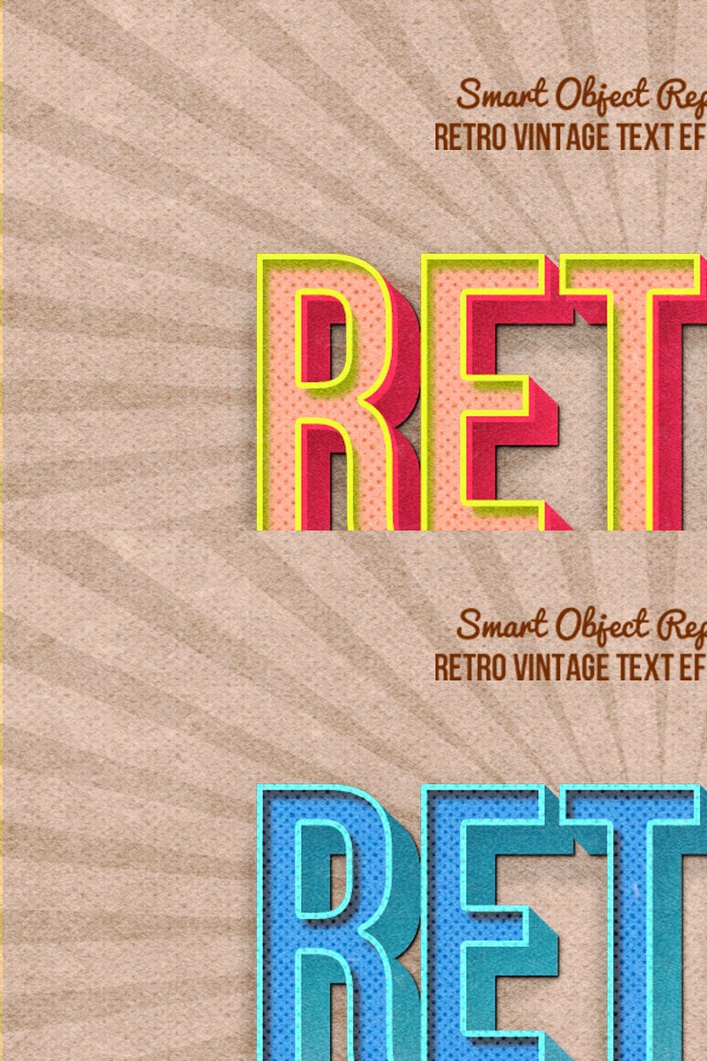 10 Retro Vintage Text Effect pinterest preview image.