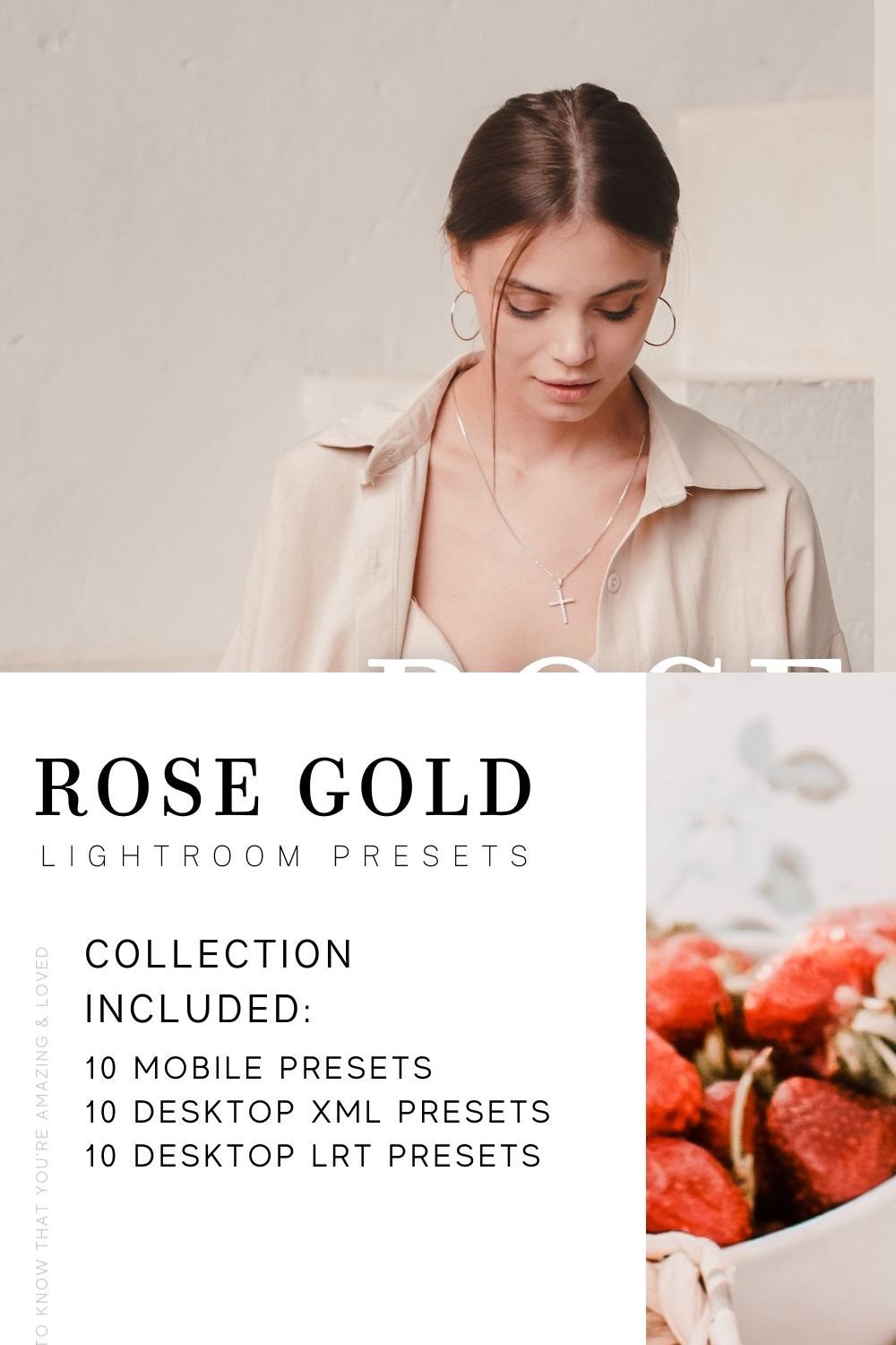 10 ROSE GOLD MOBILE & DESKTOP PRESET pinterest preview image.