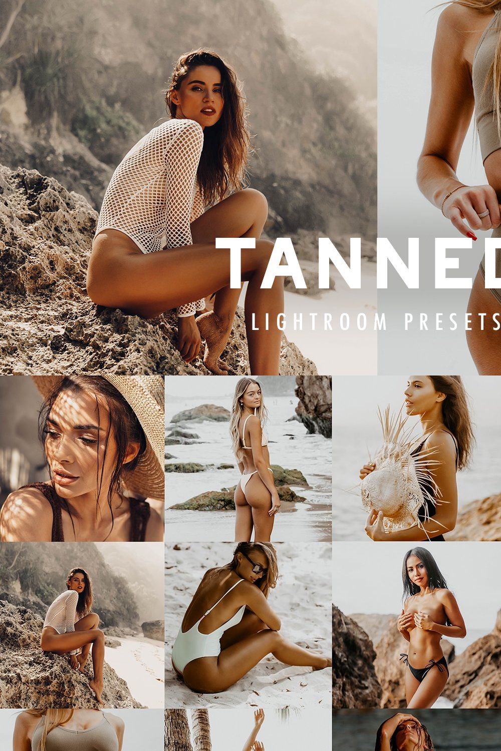 10 TANNED SKIN LIGHTROOM PRESETS pinterest preview image.