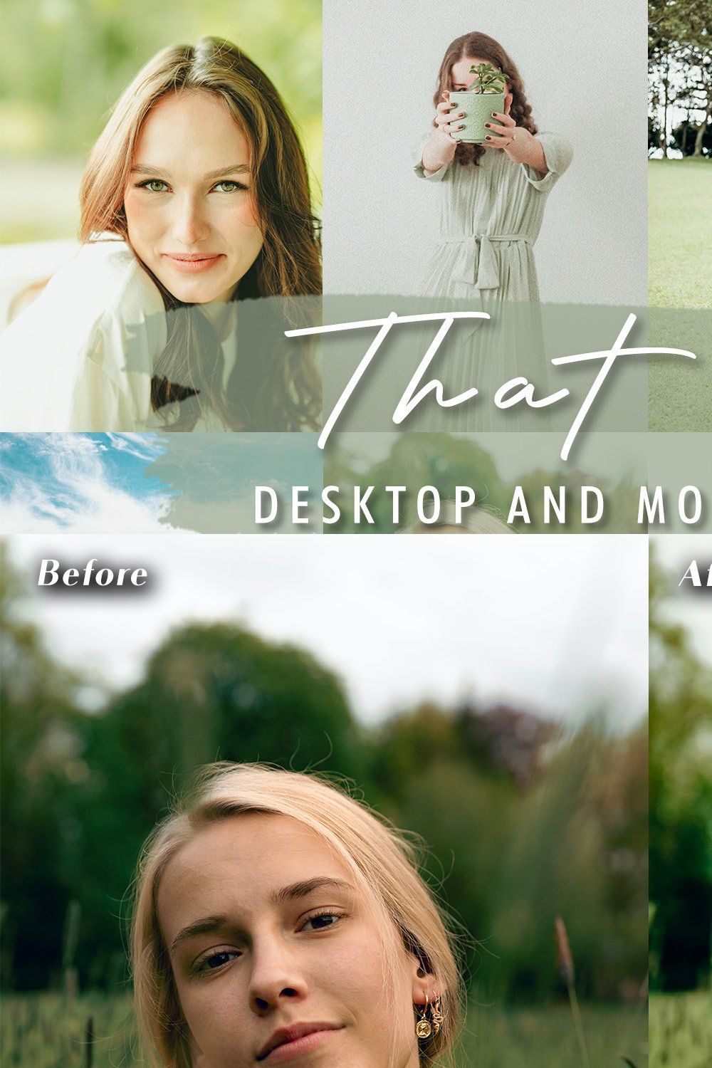 10 That Girl Lightroom Presets pinterest preview image.