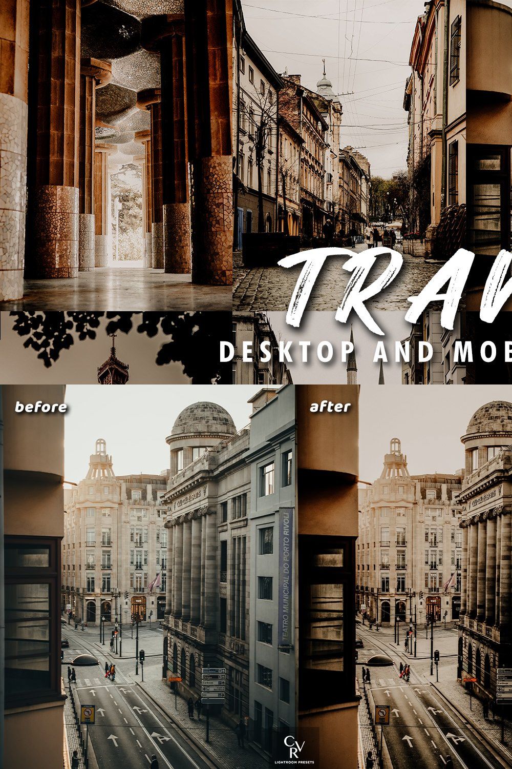 10 Travel Lightroom Presets pinterest preview image.