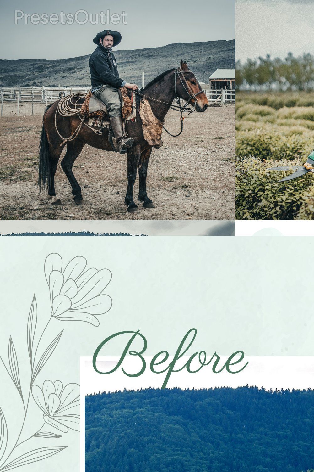 10 Turquoise Lightroom Presets pinterest preview image.