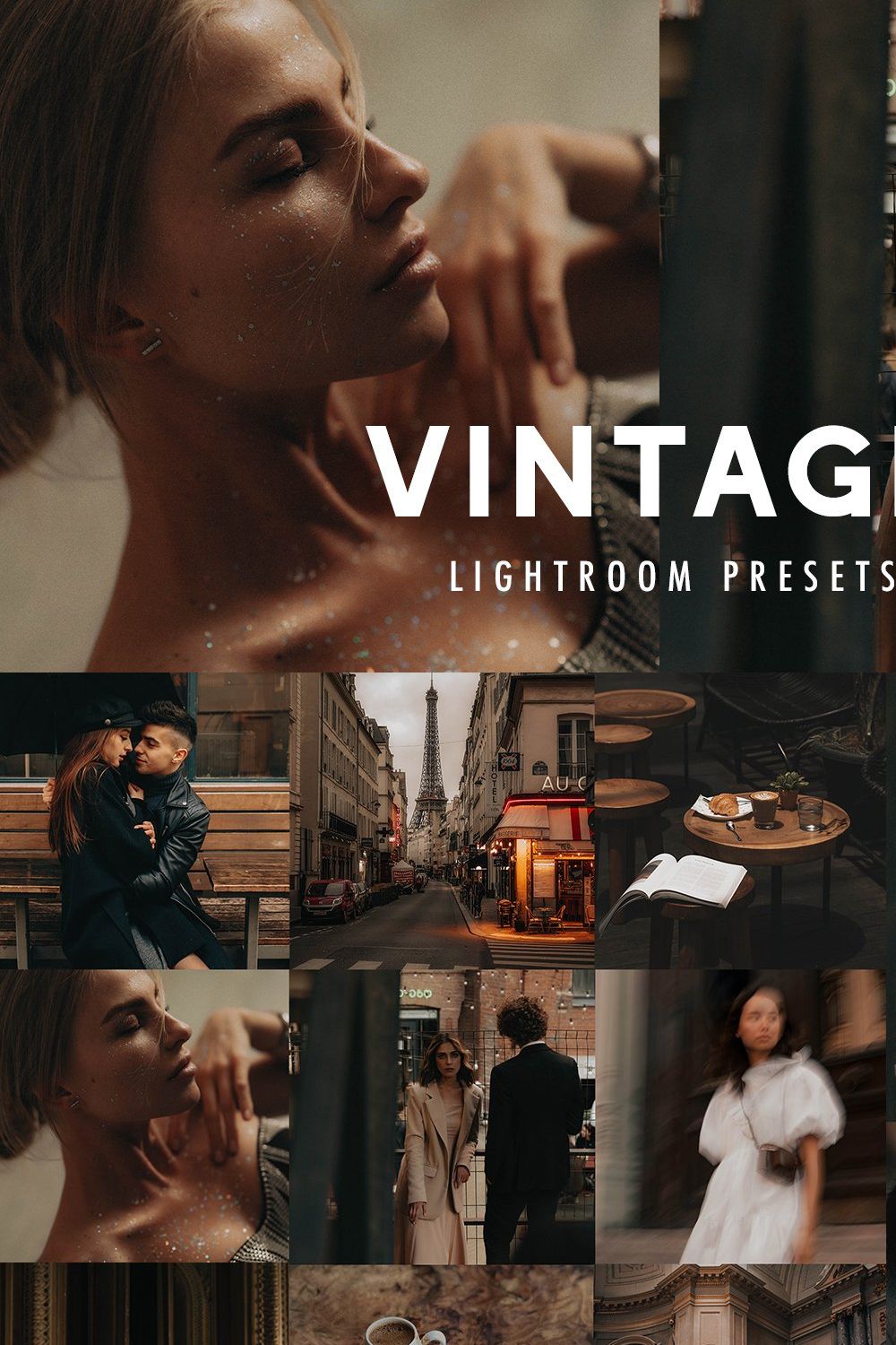 10 VINTAGE LIGHTROOM PRESETS pinterest preview image.