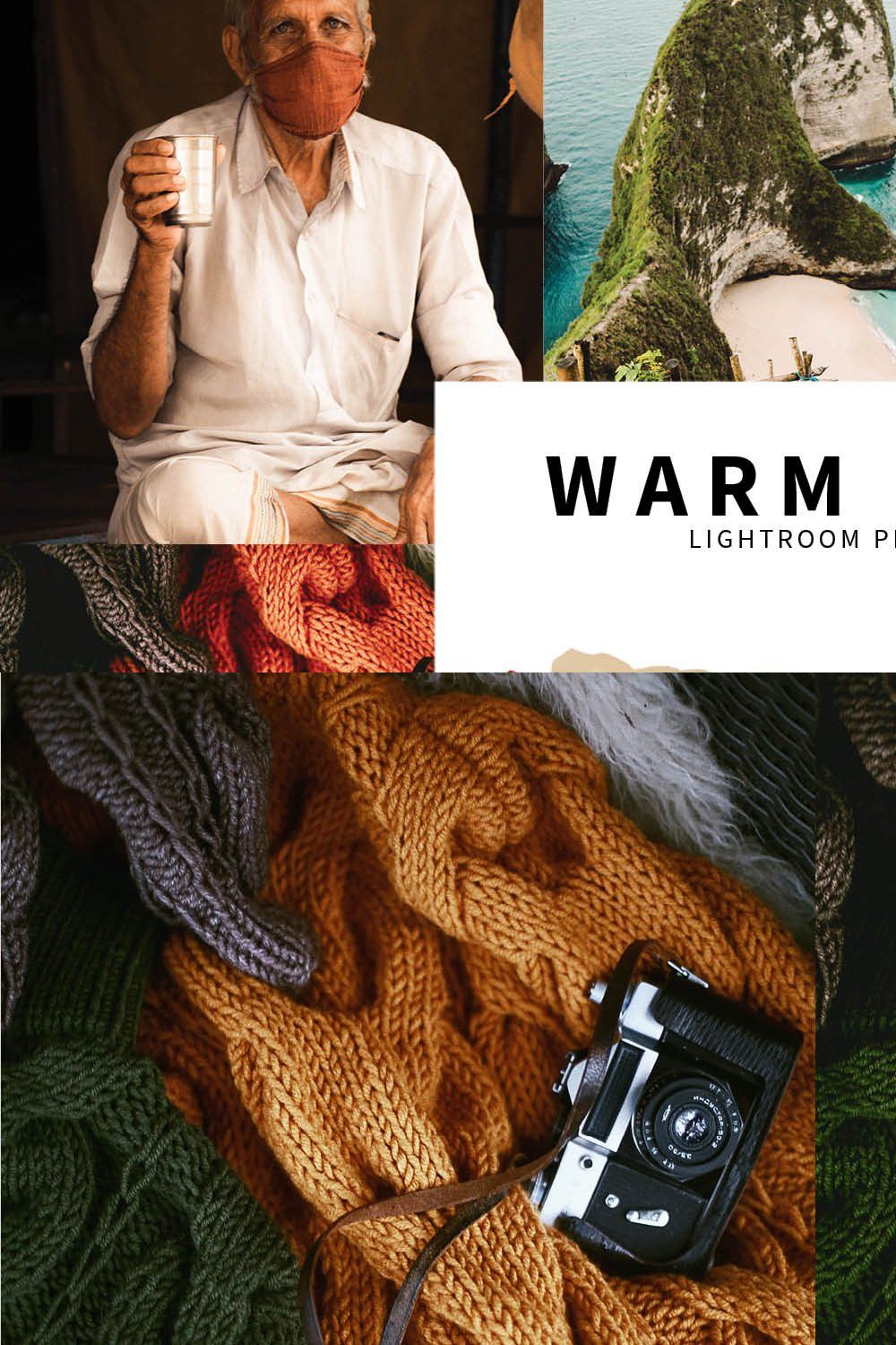 10 Warm Film Lightroom Presets pinterest preview image.