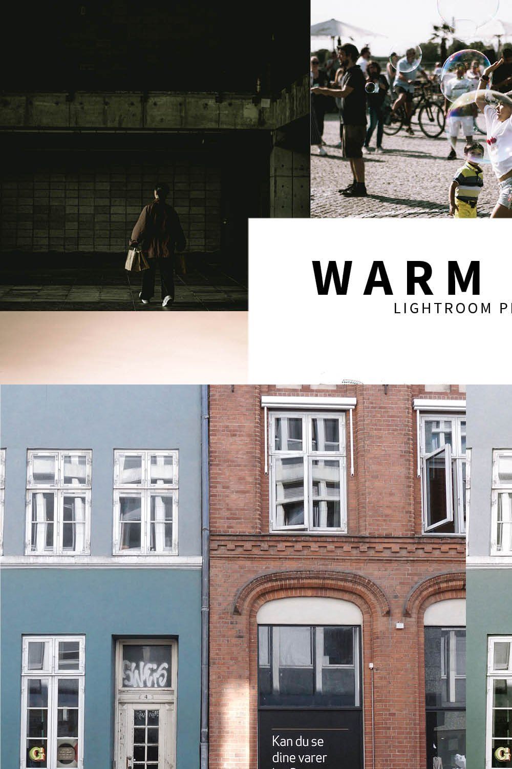 10 Warm Film Lightroom Presets pinterest preview image.