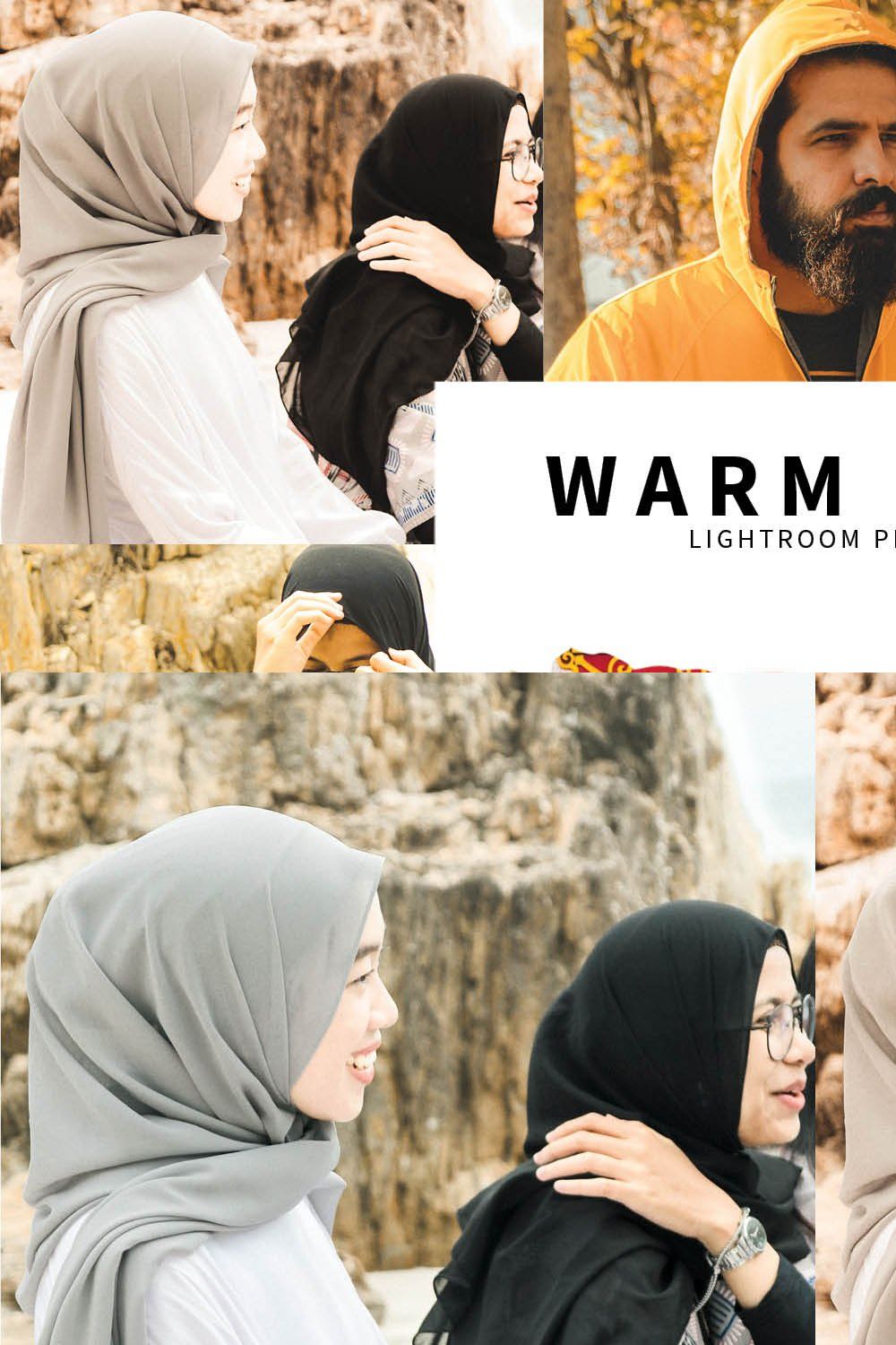 10 Warm Film Lightroom Presets pinterest preview image.